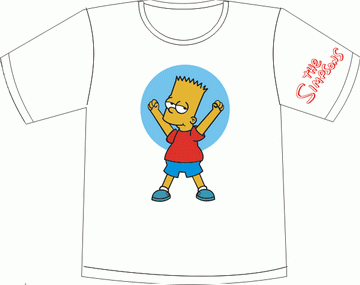 Прикольные футболки: симпсон барт руки вверх